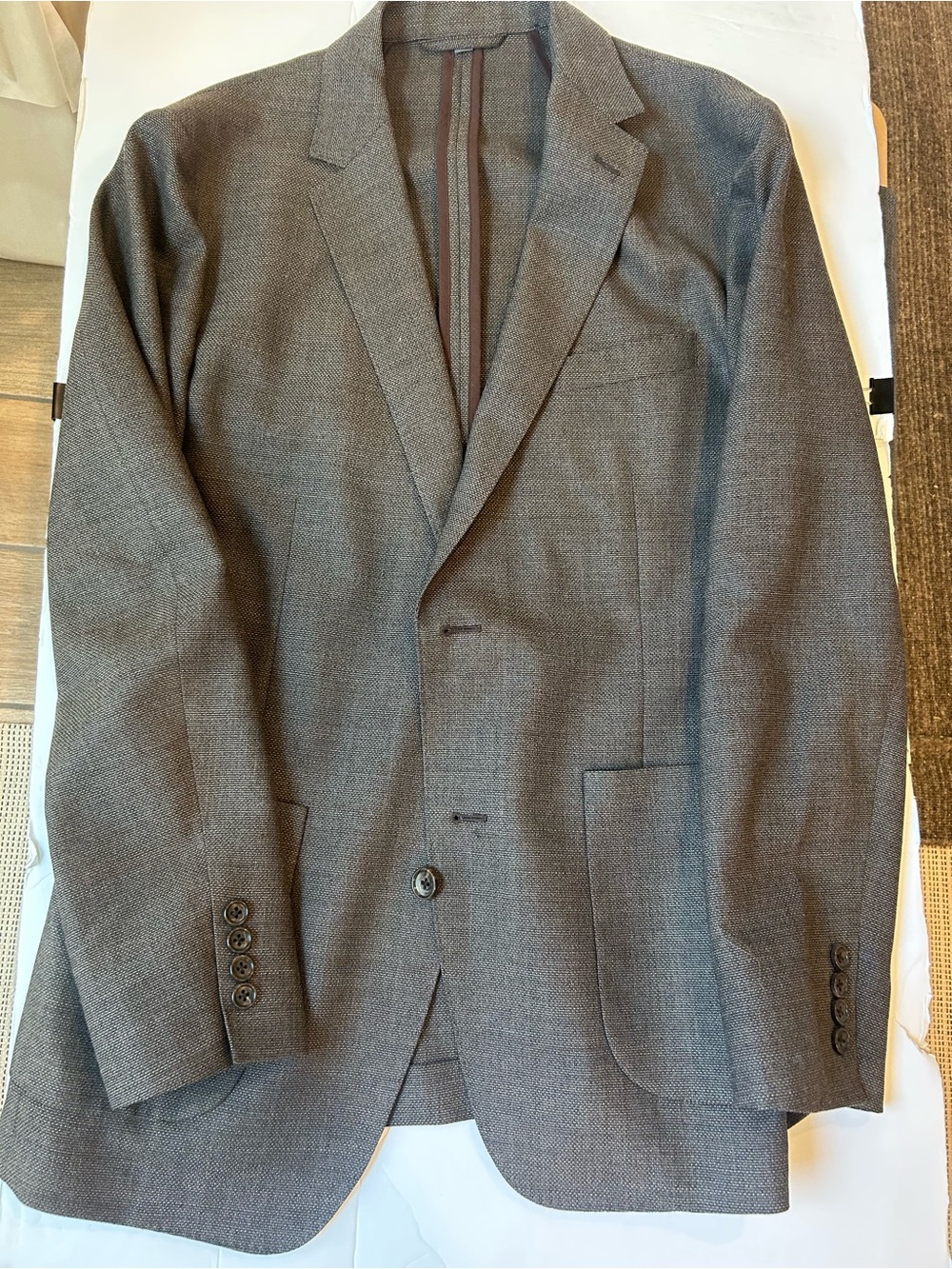 Bonobos 40R Italian Wool Basketweave Unstructured Sport Coat
